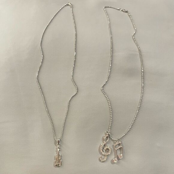 Musical Silver Tone Necklaces - Picture 2 of 5